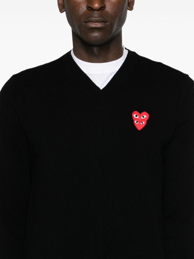 heart-patch wool jumper 6