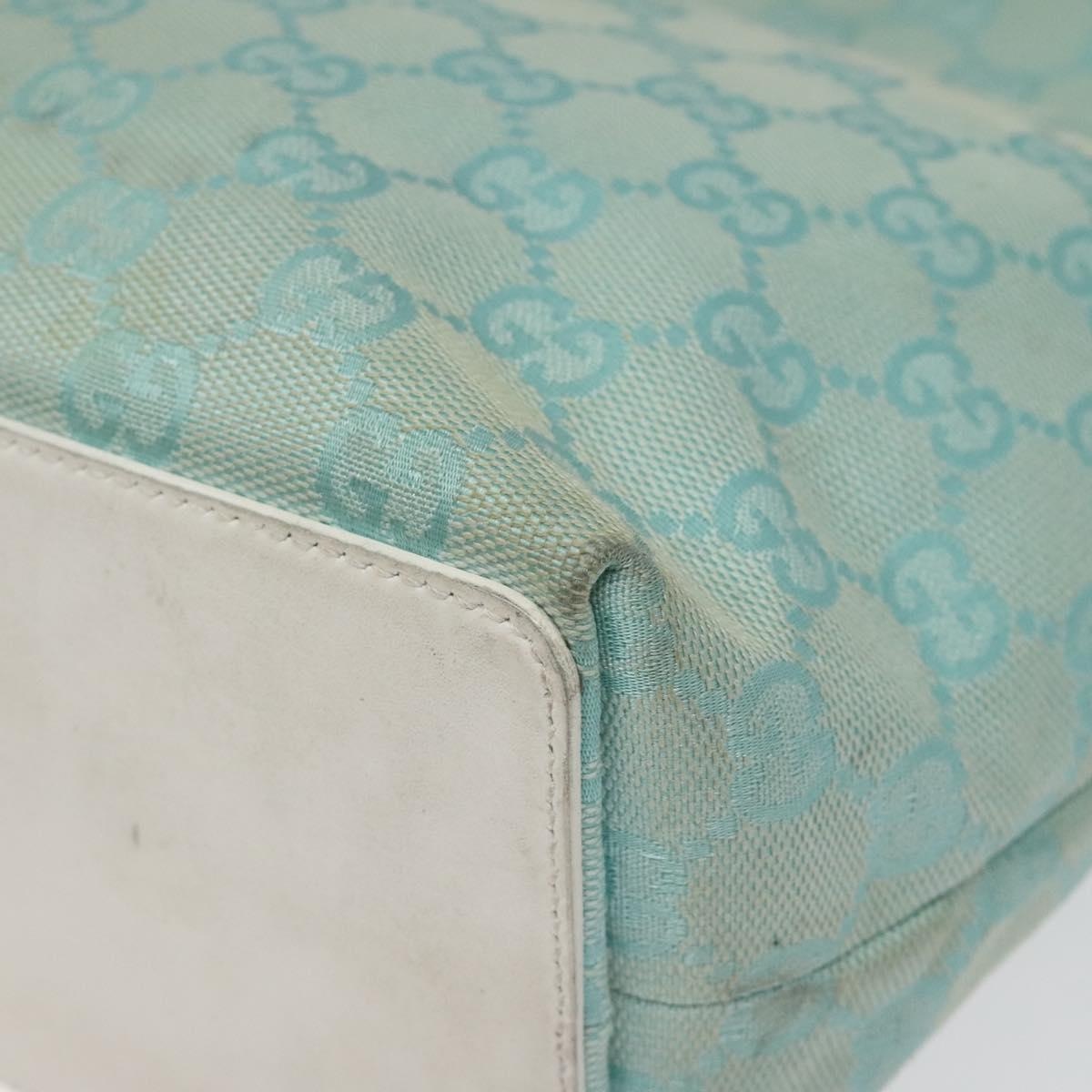 GUCCI GG Canvas Tote Bag Light Blue Gold 002 002 - 9