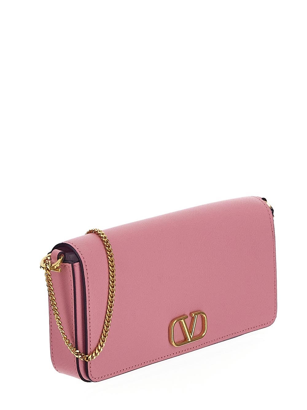 Leather V-Logo Pouch - 2