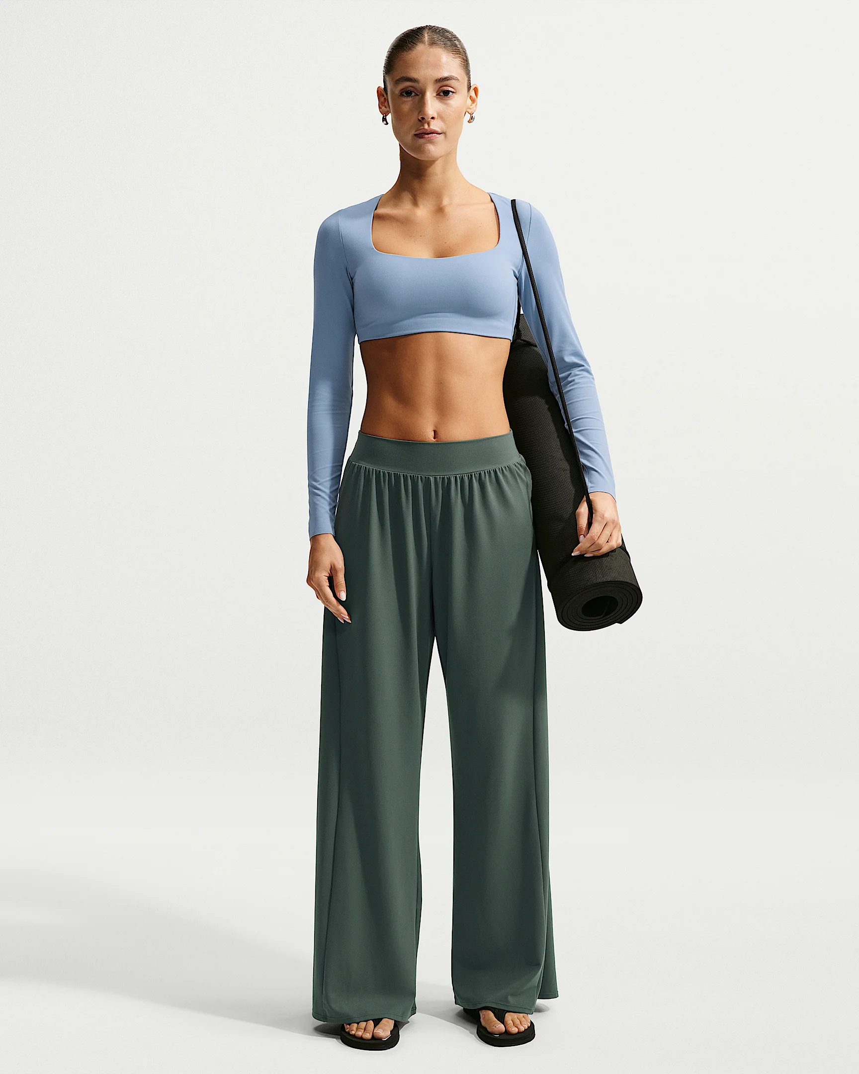 Nike Zenvy Women's Mid-Rise Wide-Leg Pants - 1