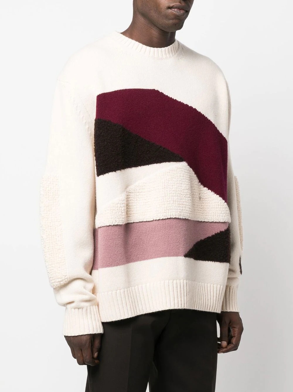 colour-block striped jumper - 3