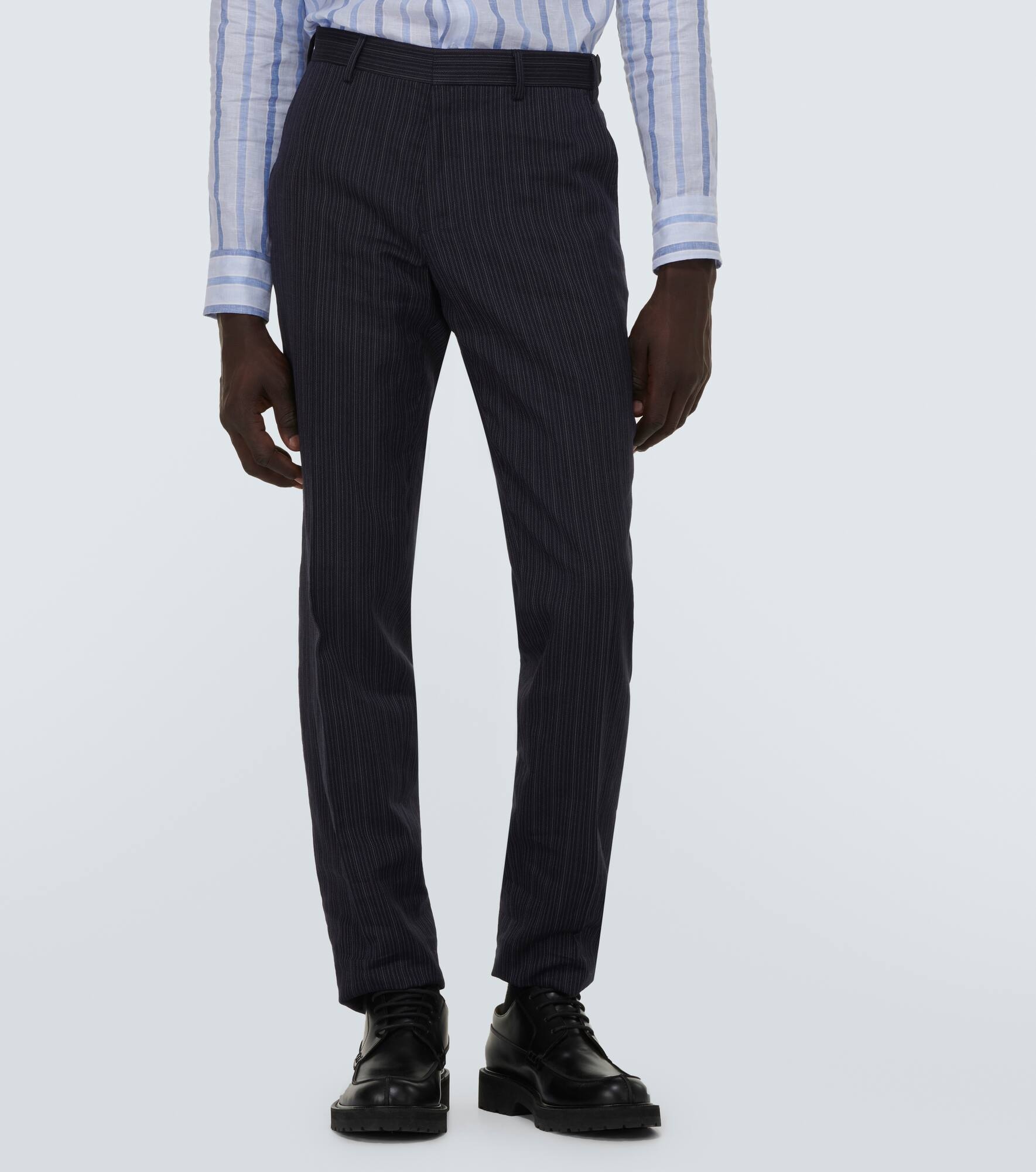 Pinstripe cotton-blend suit - 5