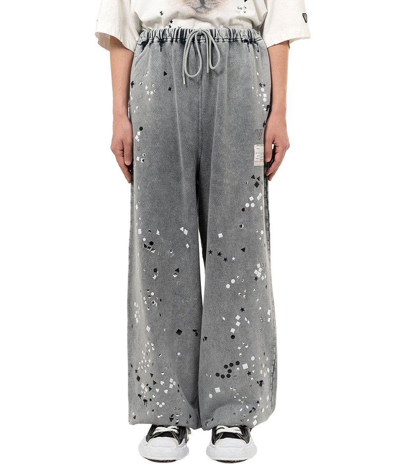 Maison MIHARAYASUHIRO Embellished Bleached Sweat Pants outlook