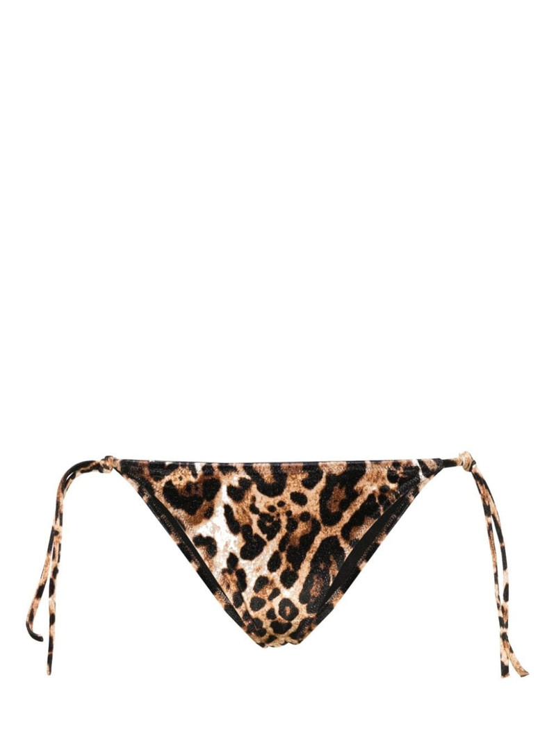 leopard-print velour bikini bottoms 1