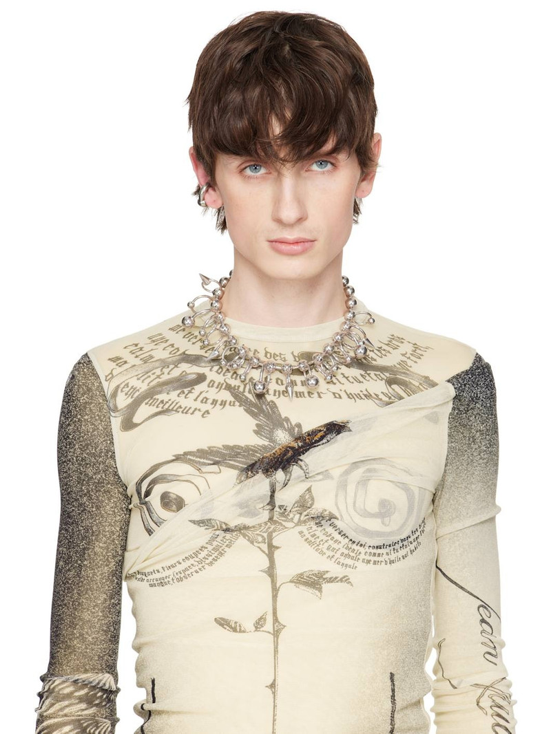 Jean Paul Gaultier Silver 'The Ball' Necklace outlook