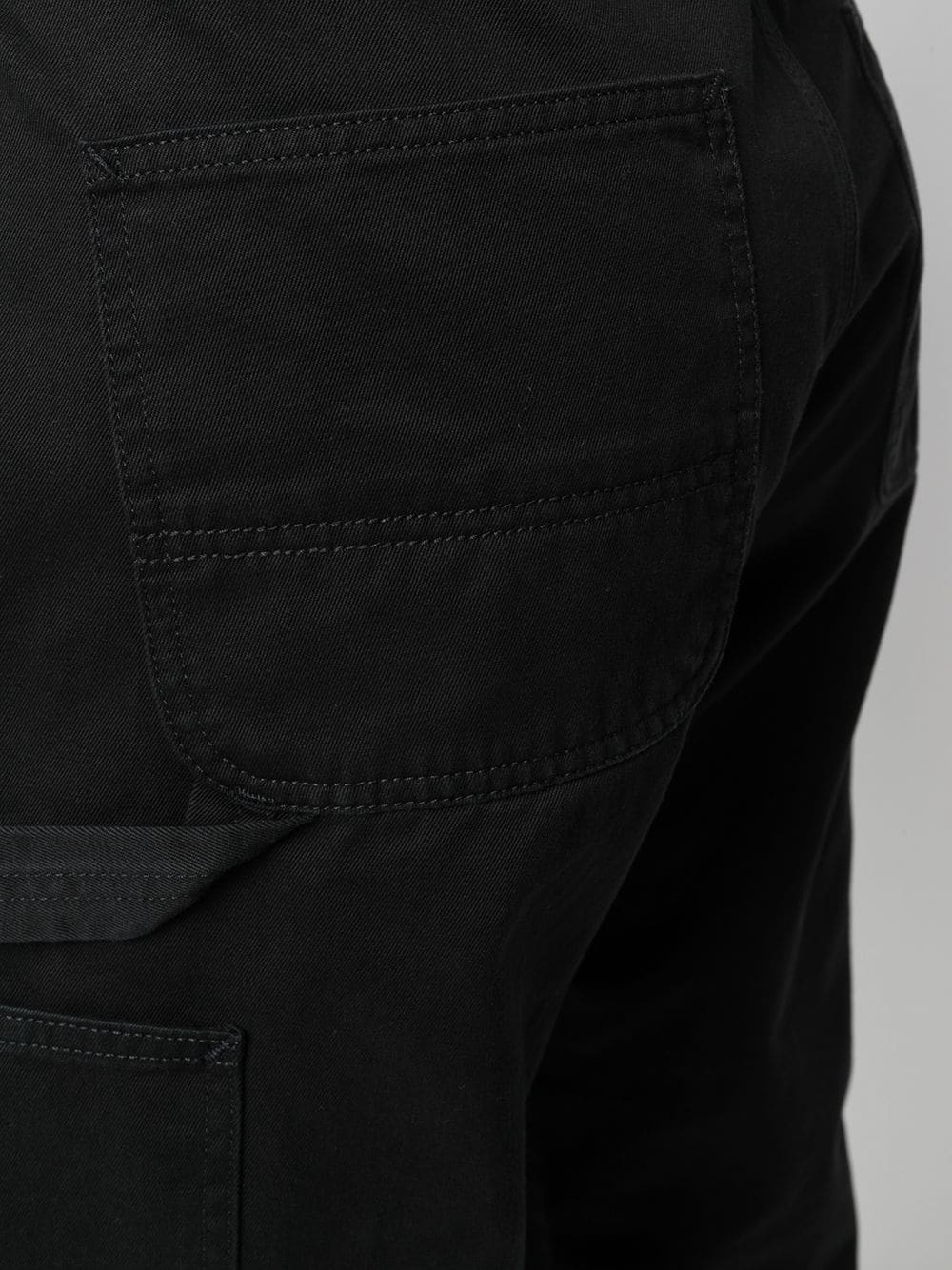 logo-patch cotton straight-leg trousers - 8