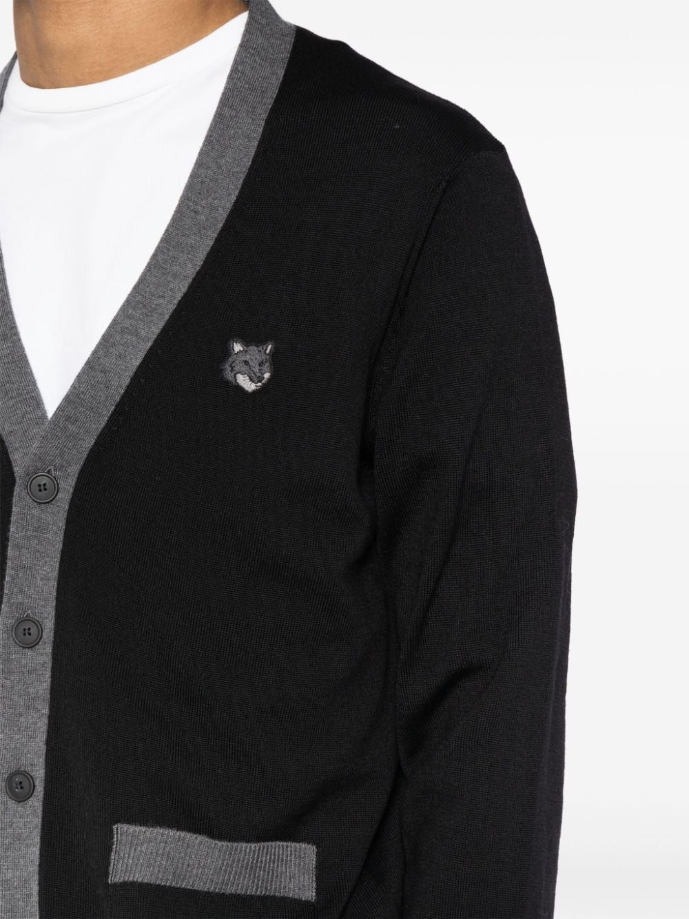 Bold Fox Head Patch cardigan - 5