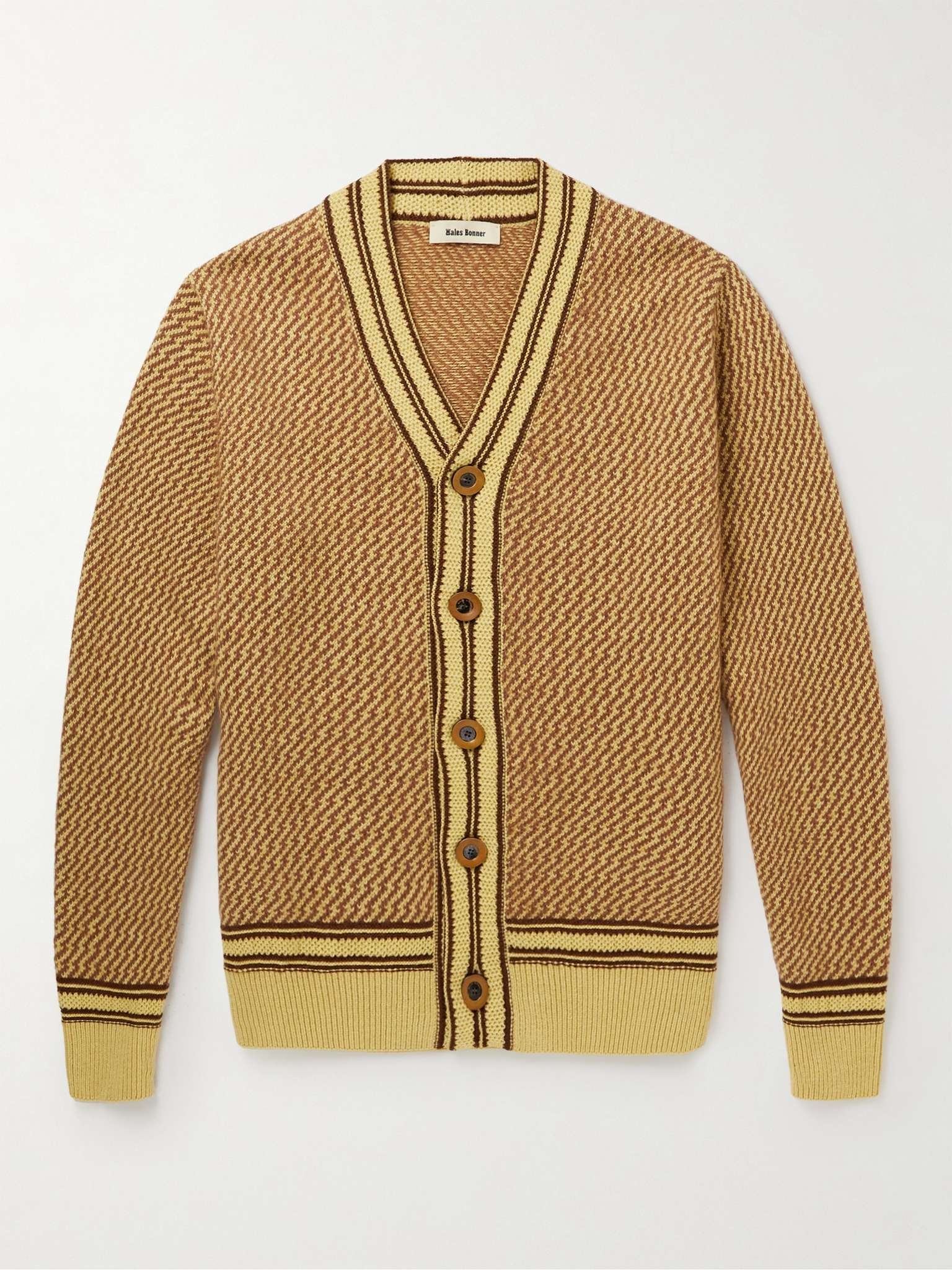 Clarinet Jacquard-Knit Recycled Cashmere-Blend Cardigan - 1