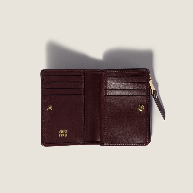 Miu Miu Matelassé nappa leather small wallet outlook
