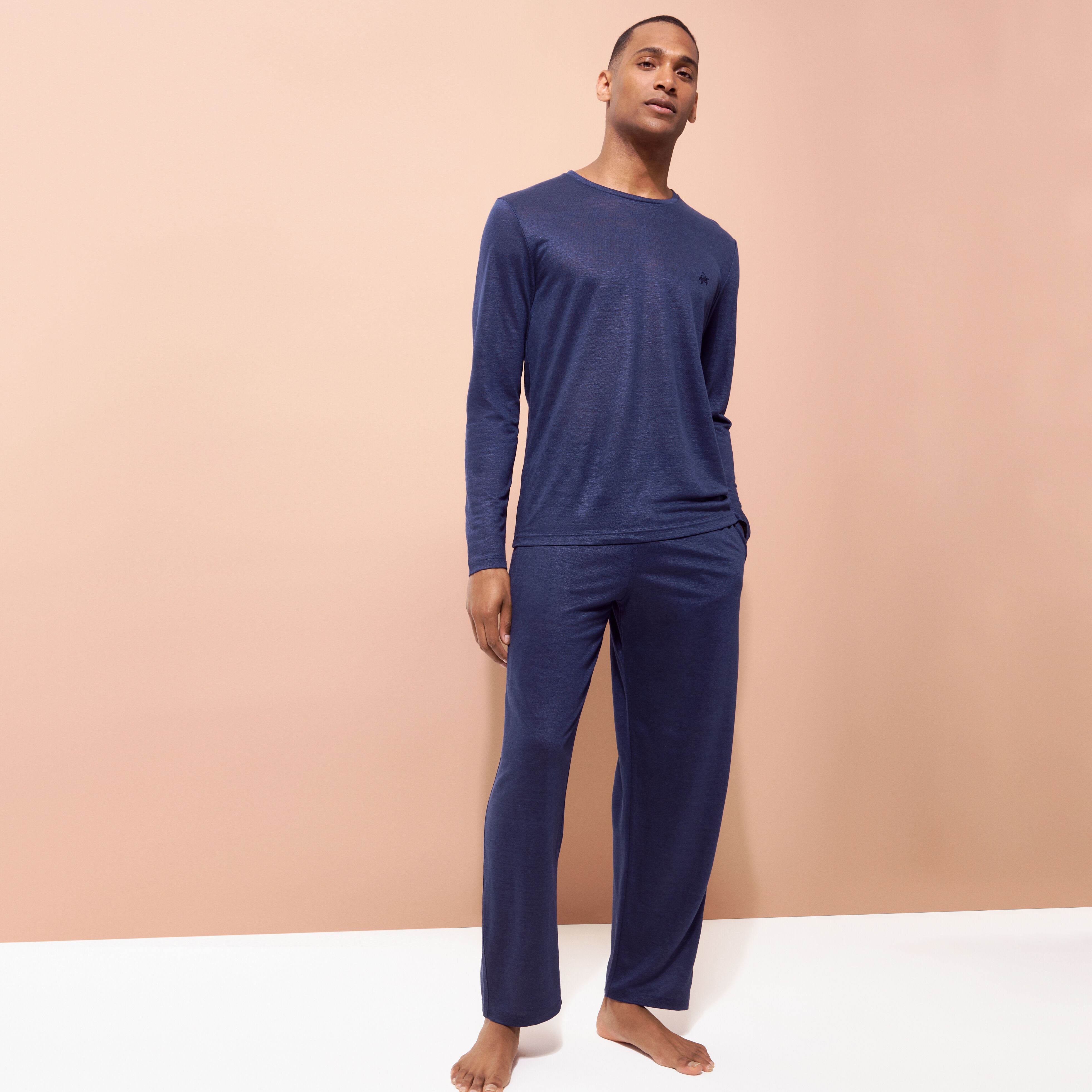 Unisex Linen Long Sleeves T-shirt Solid - 6