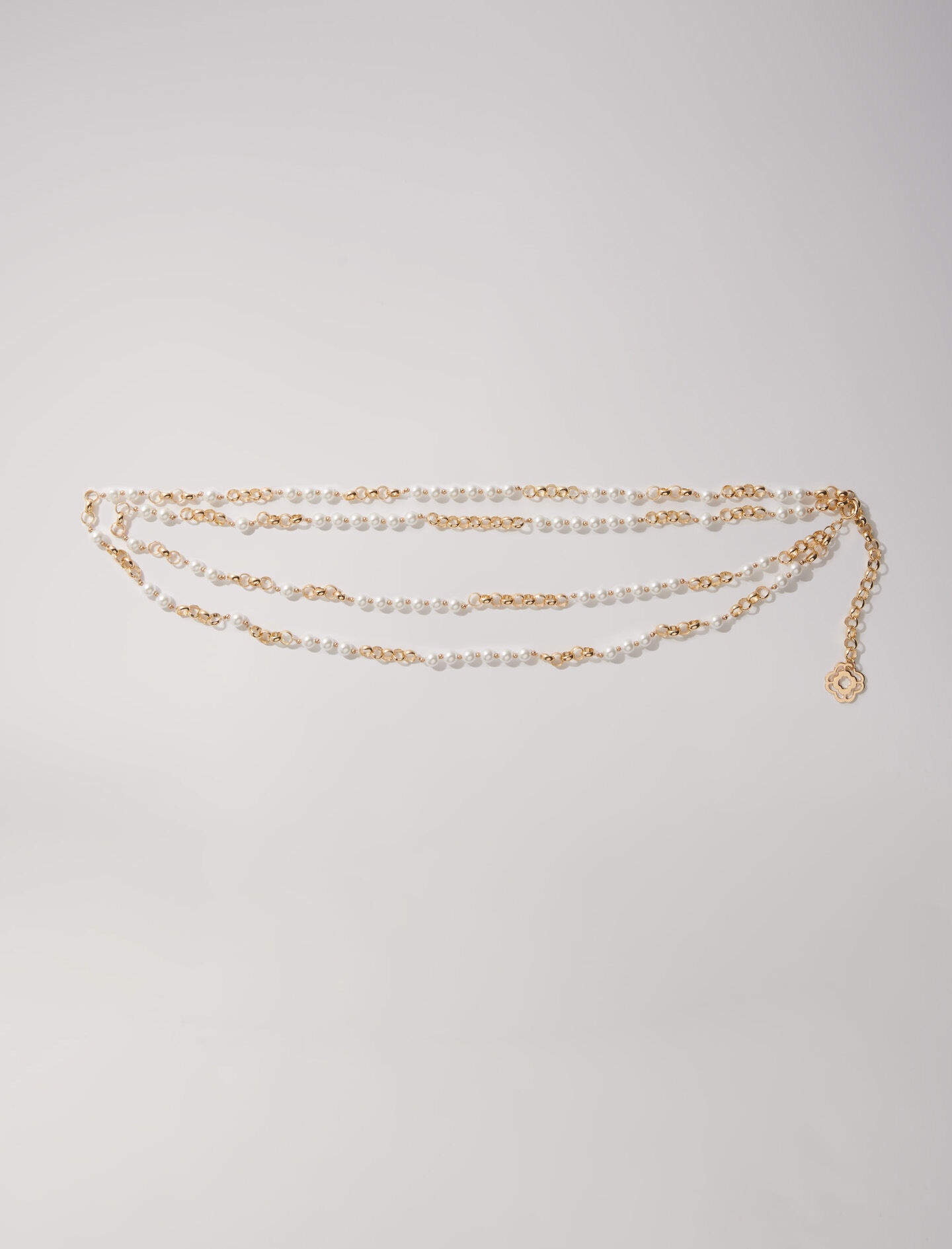 Mixed bead and metal belt - 1