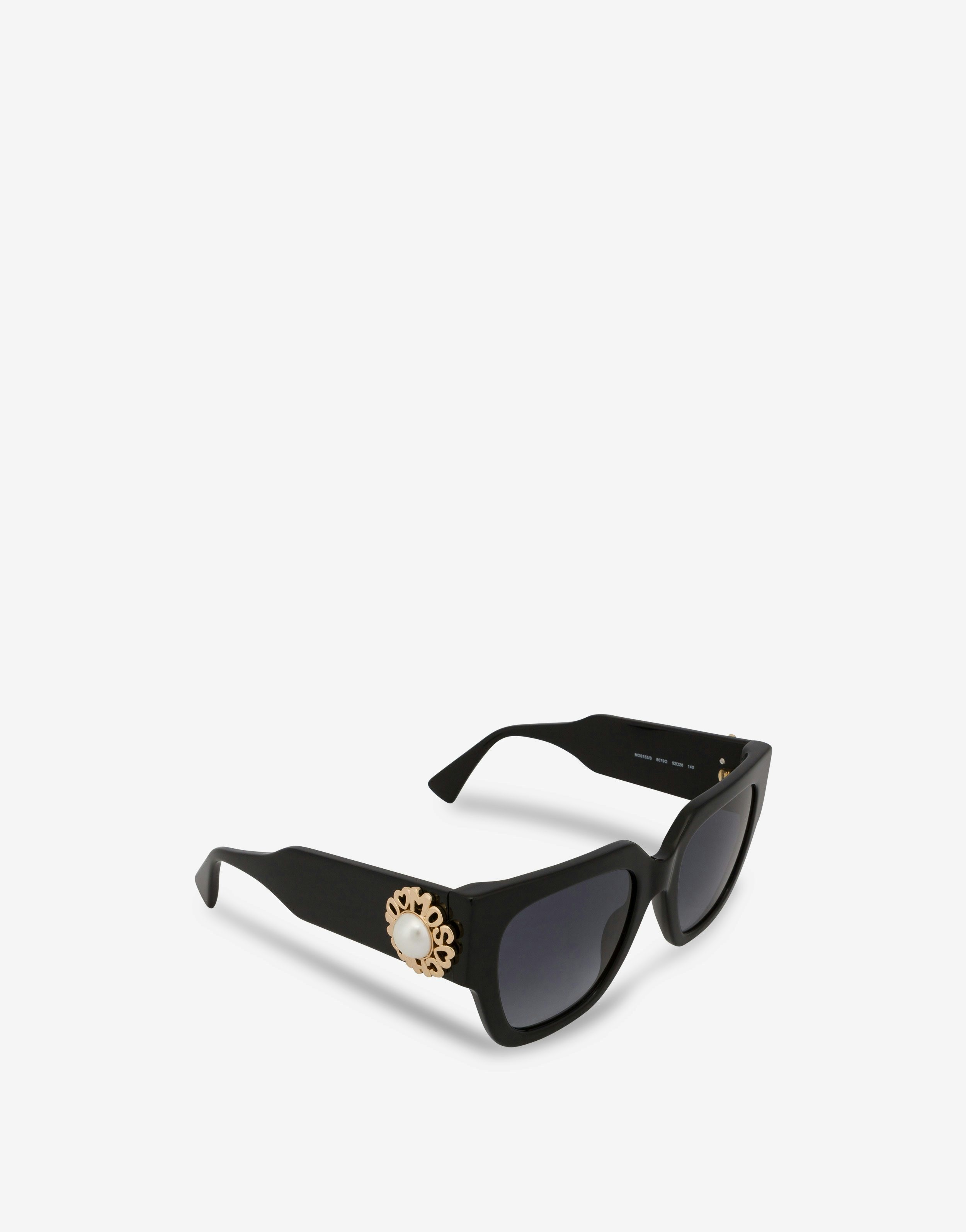 PEARL TRIM BLACK SUNGLASSES - 2