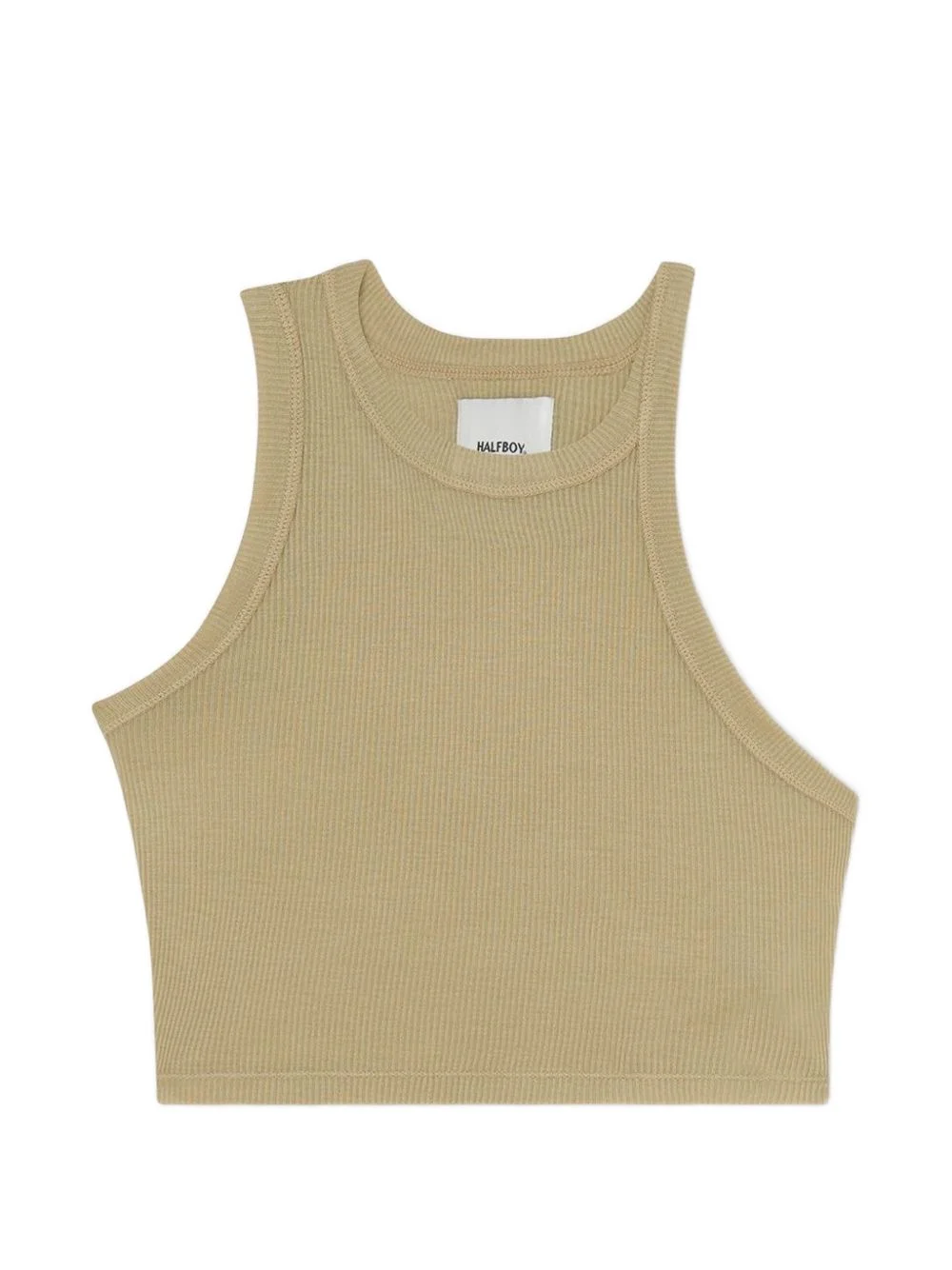 ribbed-knit crop top - 1