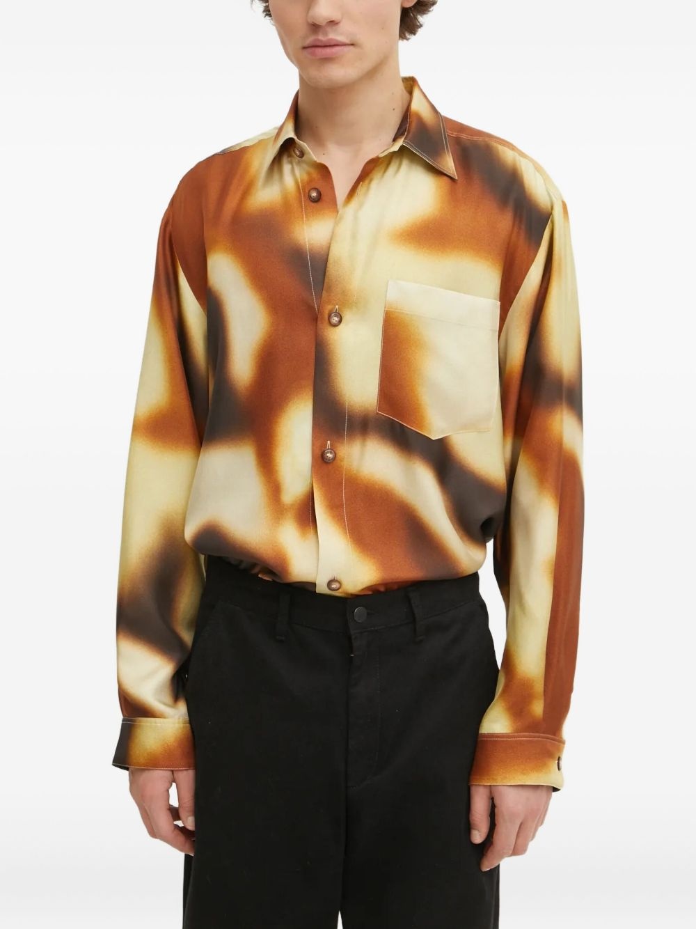 Sebas abstract-print shirt - 2