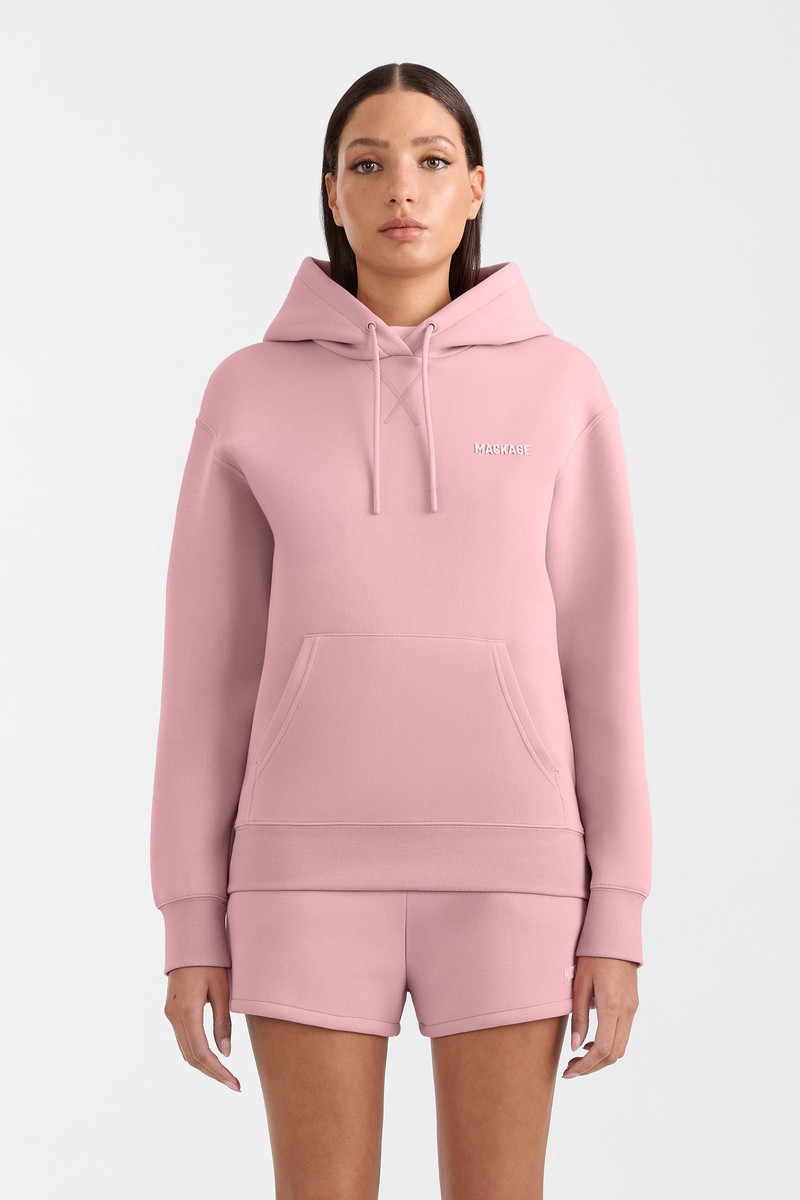 MACKAGE ZOSIA-Z Double-Face Jersey Logo Hoodie outlook