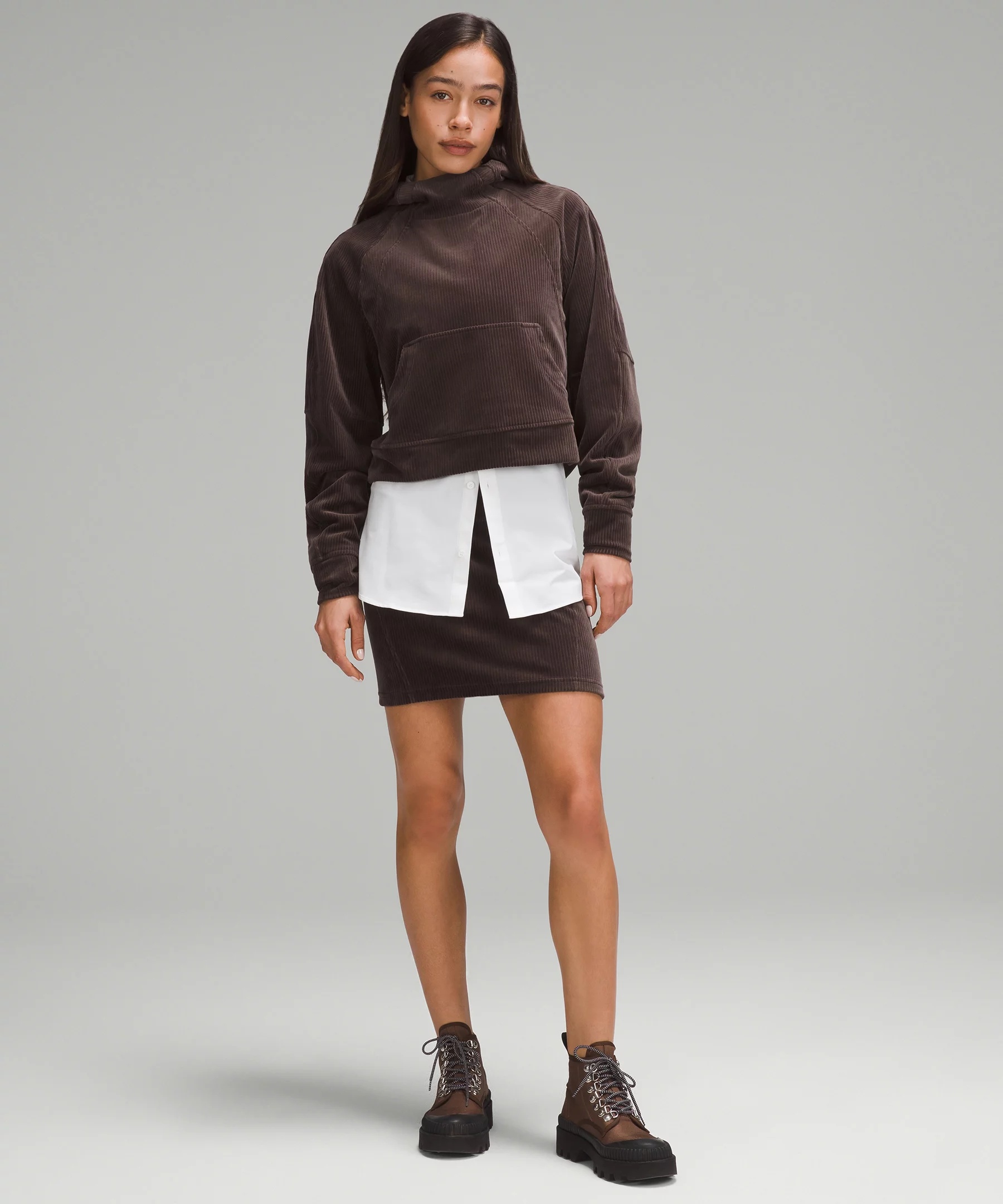 Scuba Mid-Rise Mini Skirt *Velvet Cord - 2