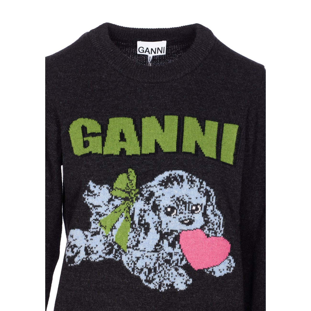 Ganni Women Logo Puppy Wool Sweater - 4