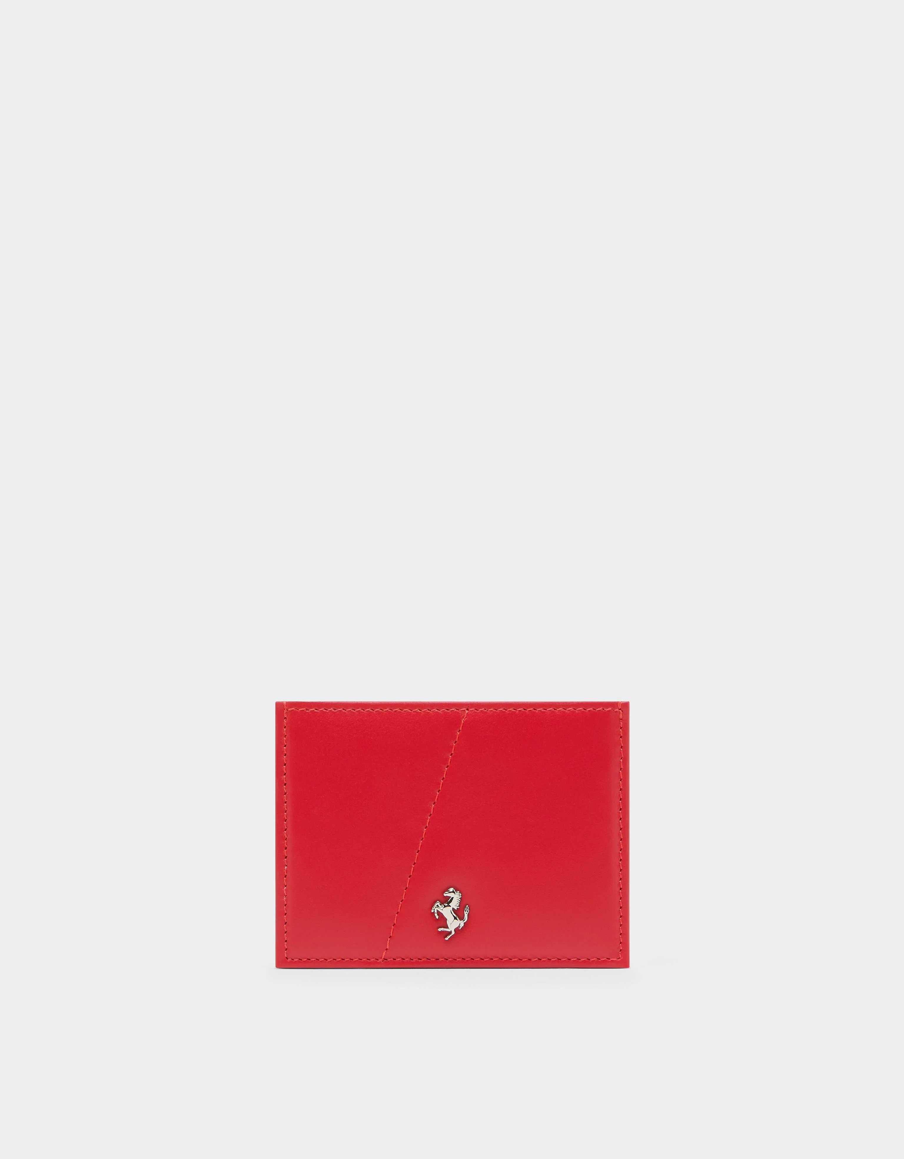 Leather Card Holder with Stitching - 1