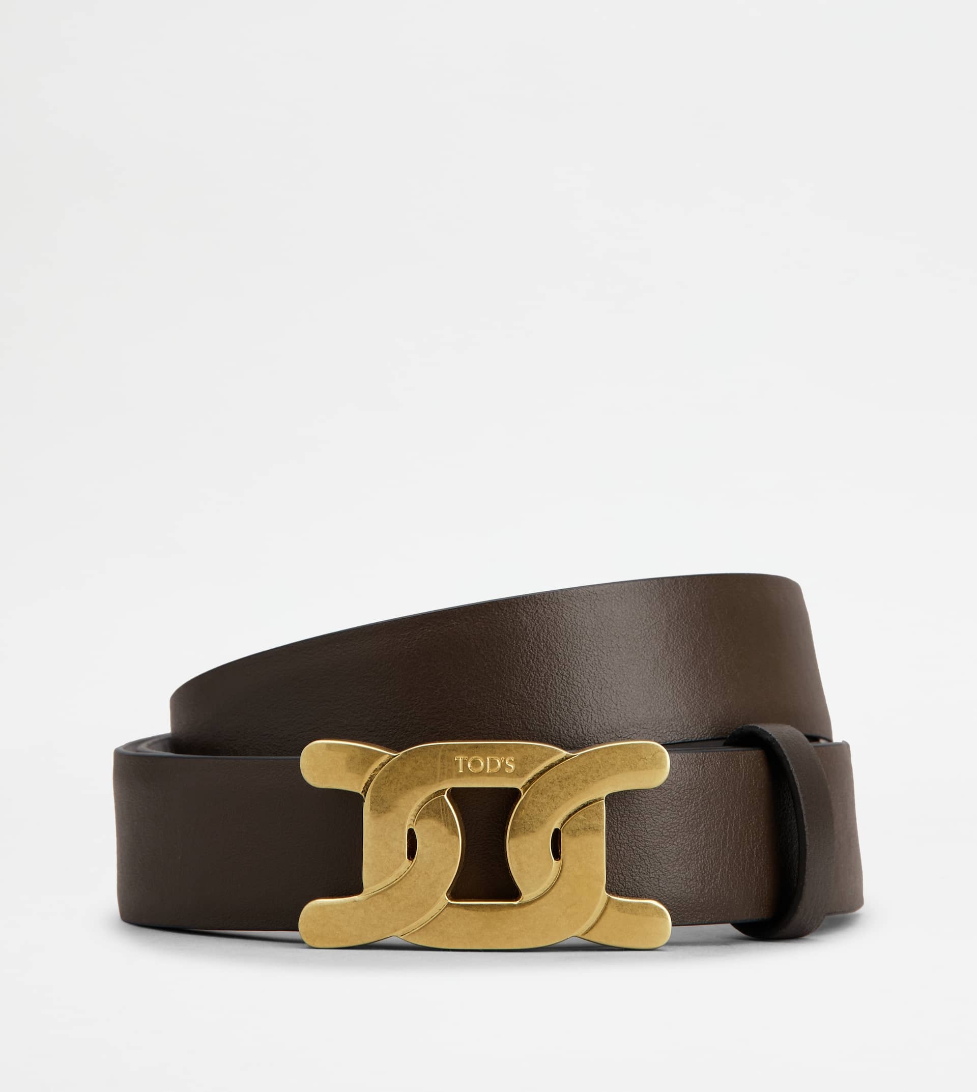 KATE BELT IN LEATHER - BROWN - 2