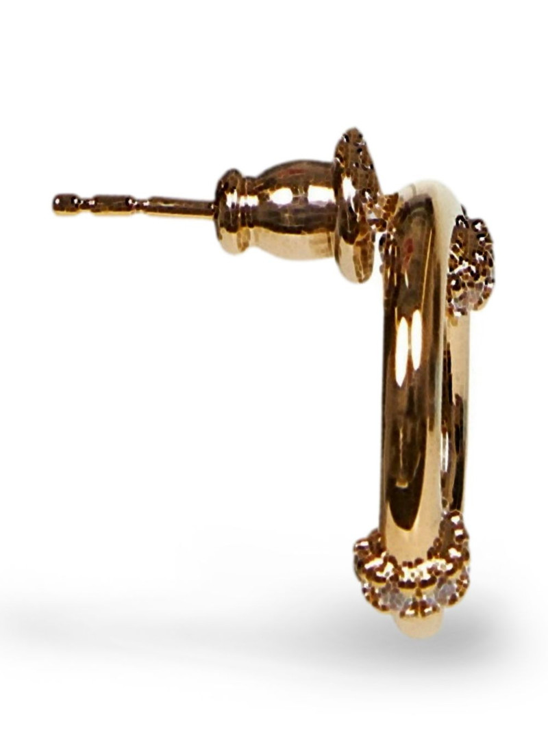 FENDI logo stud crystal earrings outlook