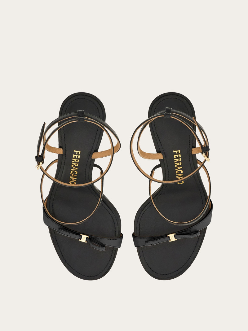 FERRAGAMO Strappy sandal with mini bow outlook