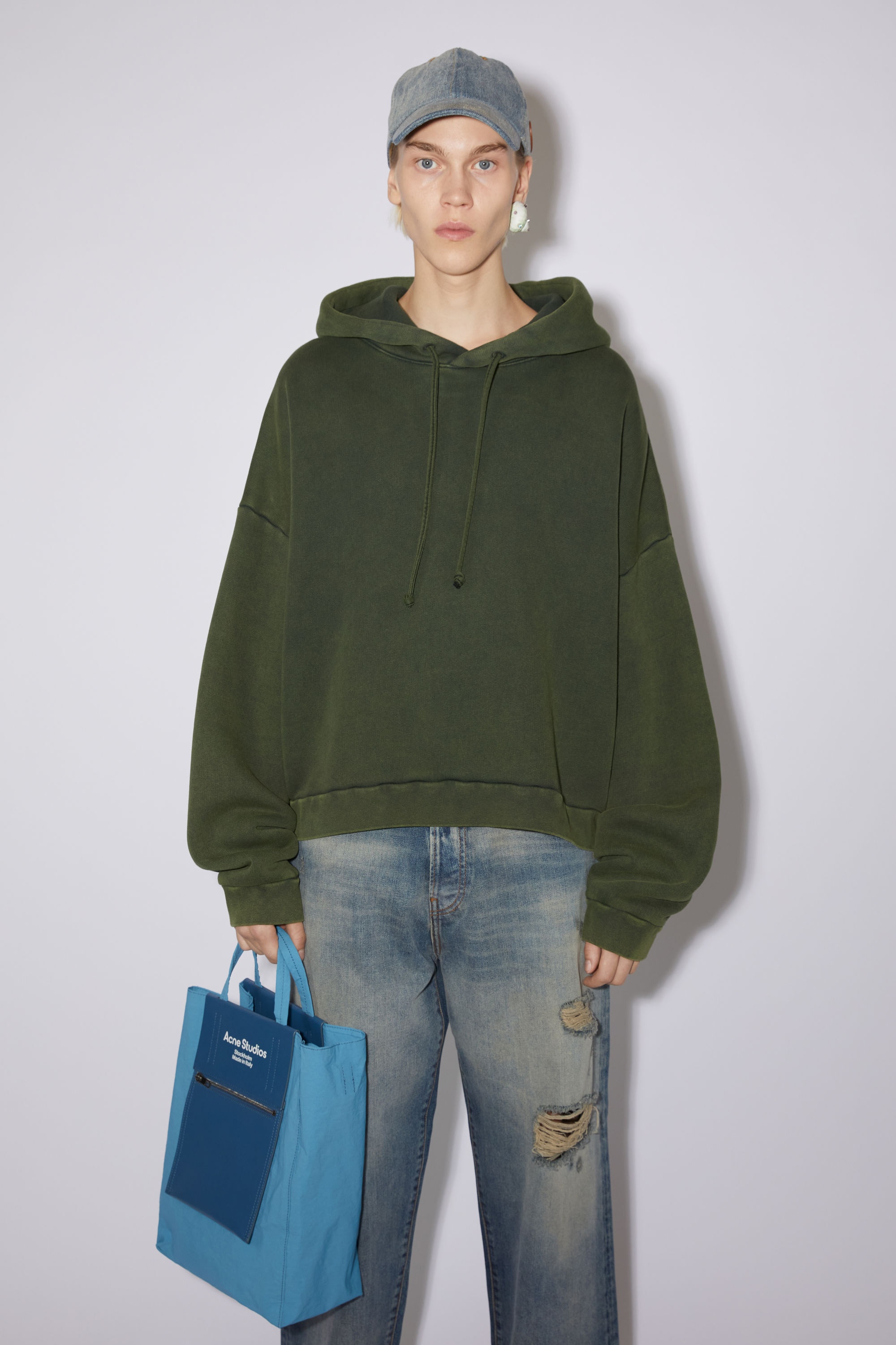 Hooded sweatshirt - Moss Green - 2