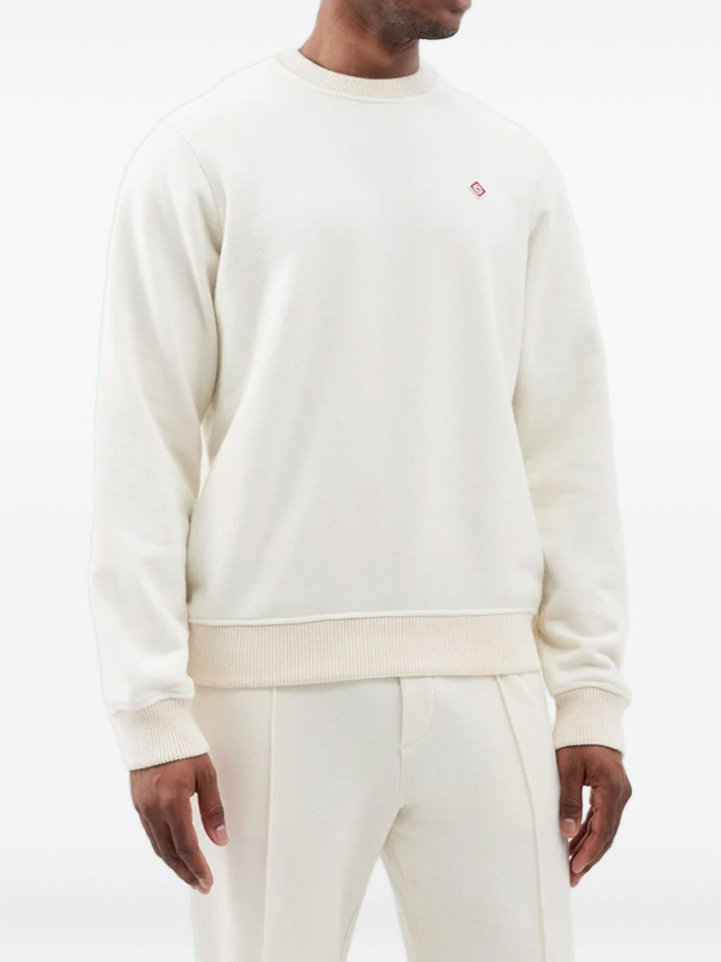 CASABLANCA logo-embroidered crew-neck sweatshirt outlook