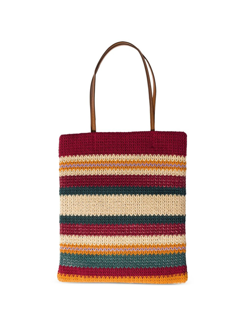 Miu Miu Raffia-effect woven tote bag outlook