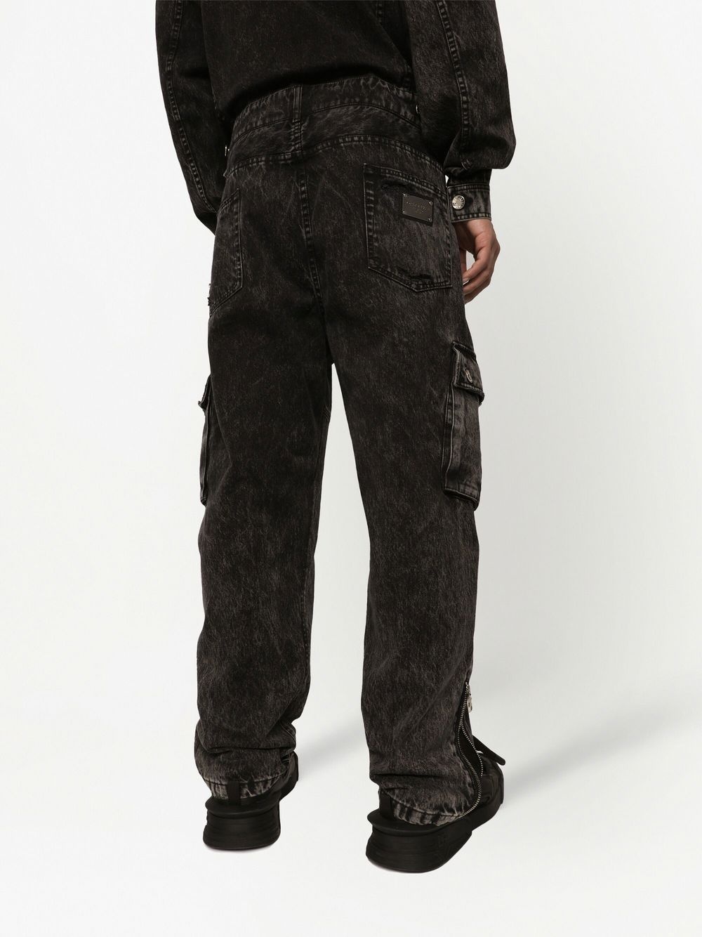 washed denim jumpsuit - 6