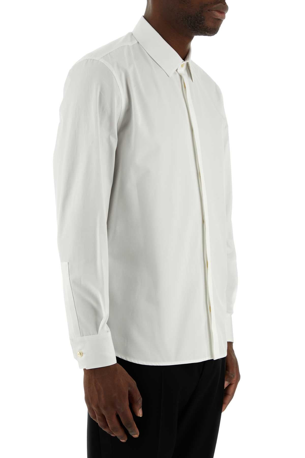 Saint Laurent Men White Poplin Shirt - 3