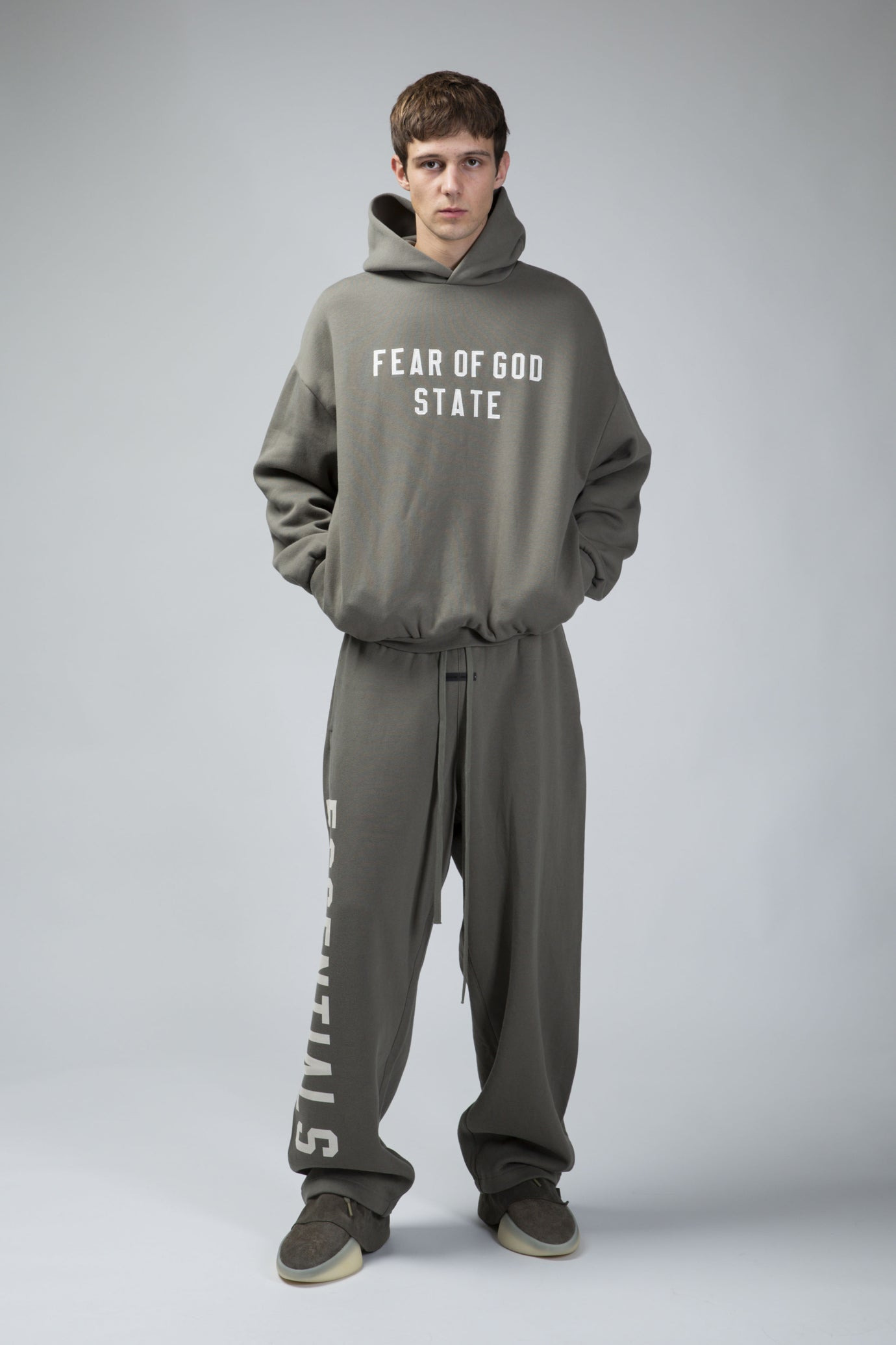 90s Fit Fleece Hoodie Moss - 2