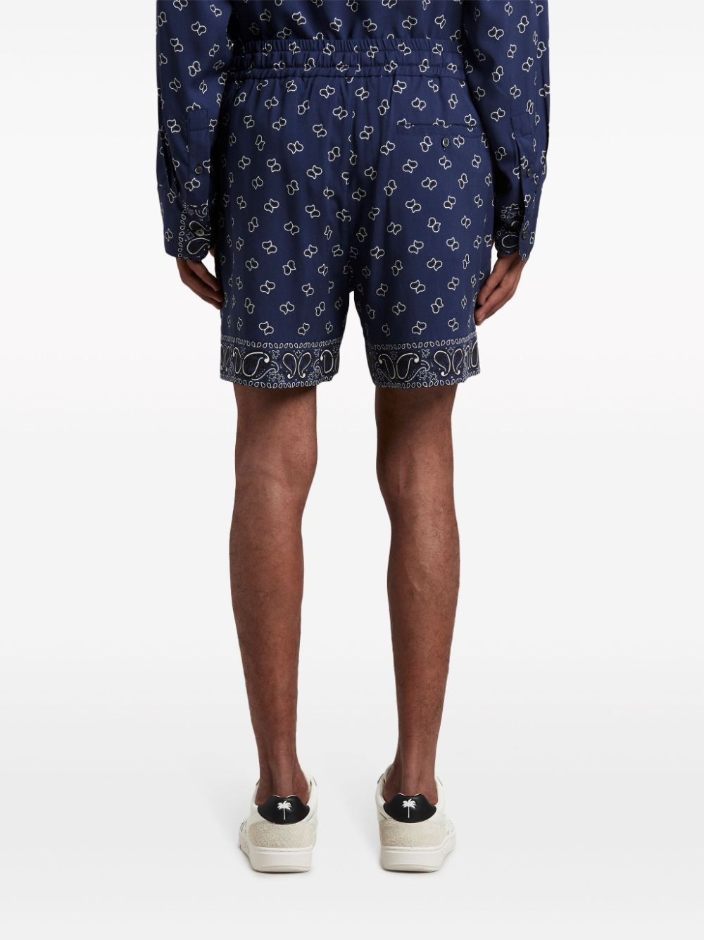 paisley-print cotton shorts - 5