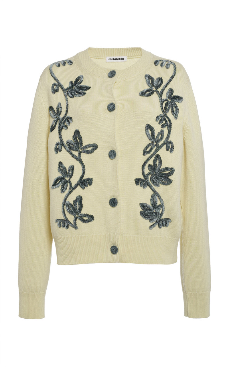 Wool-Blend Cardigan green 1