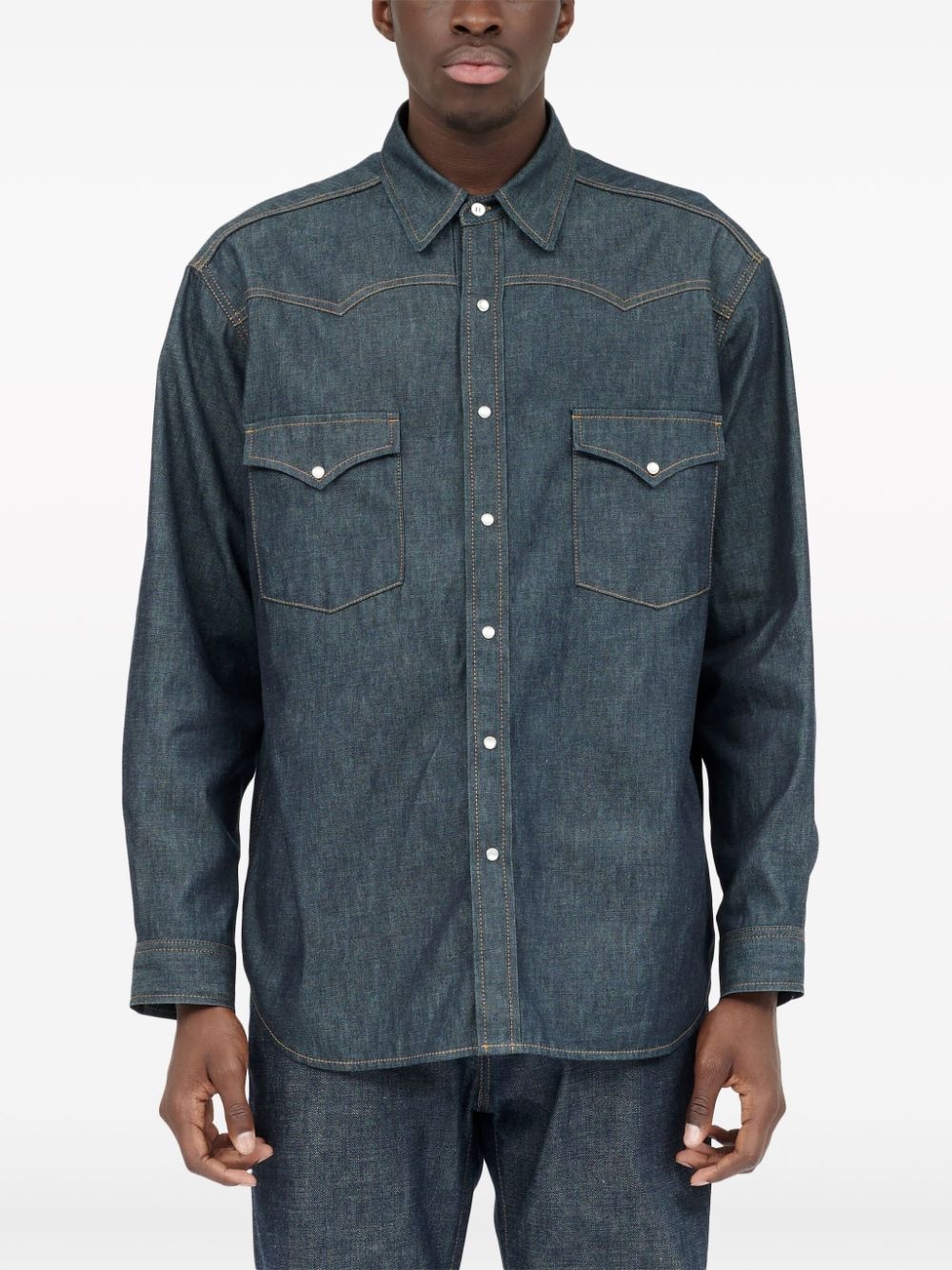 long-sleeve denim shirt - 2