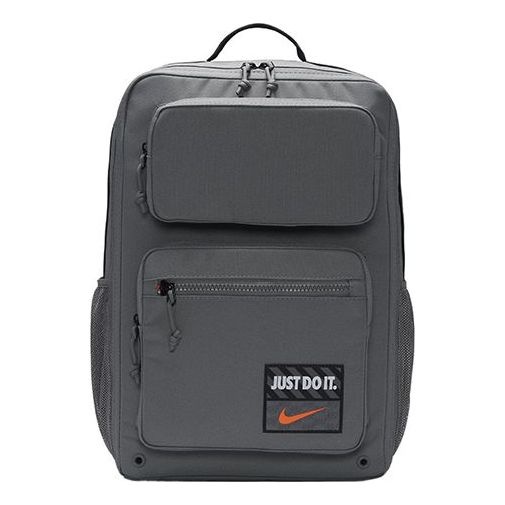 Nike Large Capacity Training Sports Zipper  Fabric Schoolbag Backpack Unisex Smoke Gray DQ5183-084 - 1