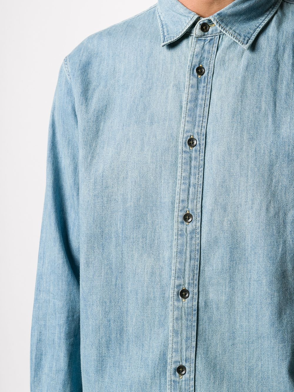 denim button-up shirt - 5