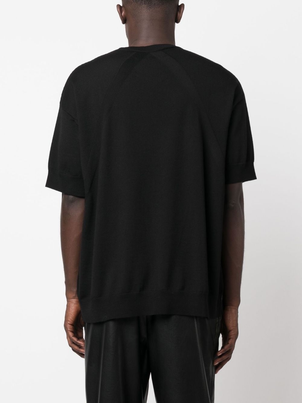 short-sleeve wool jumper - 4