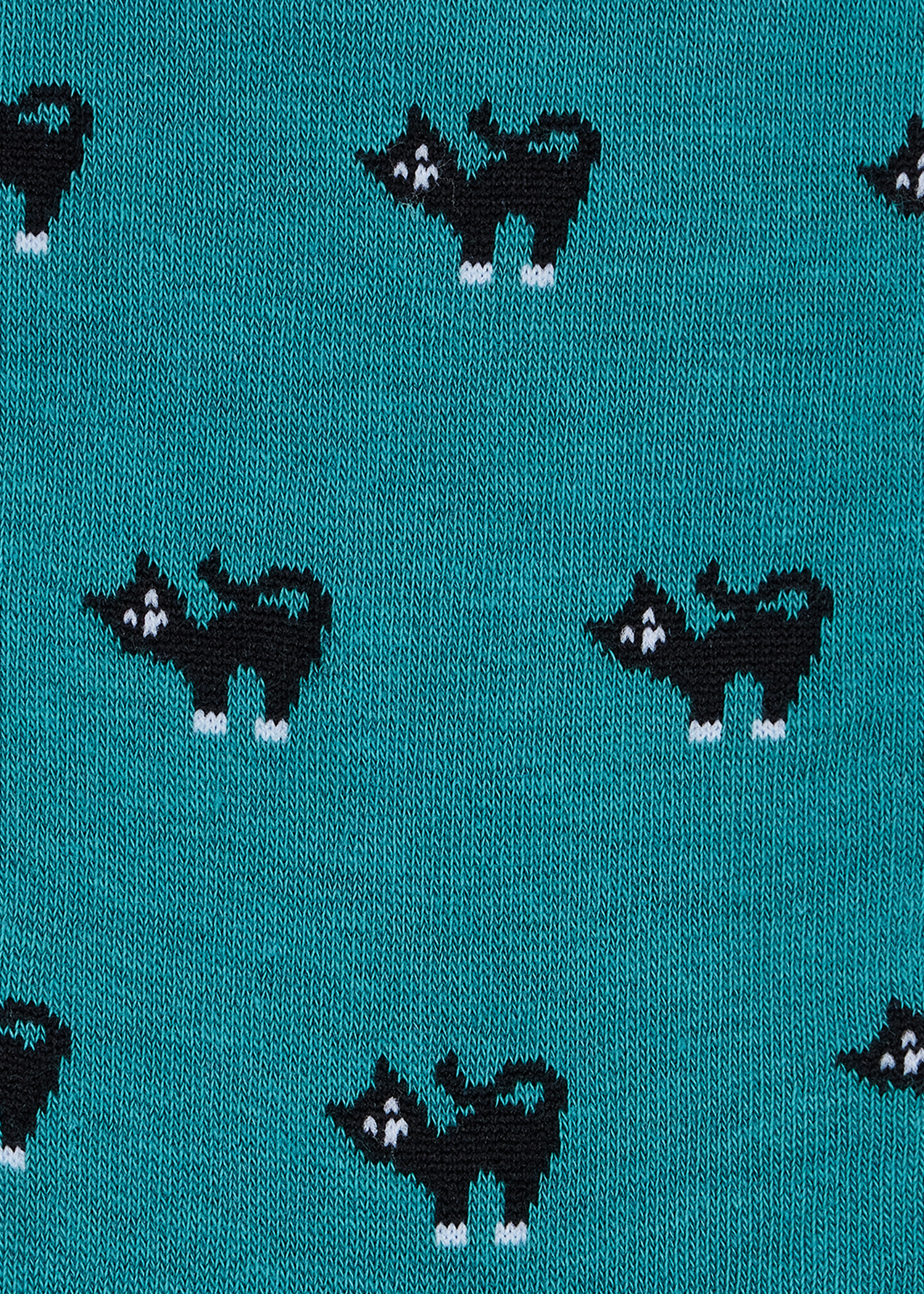 Green 'Cat' Pattern Socks - 3