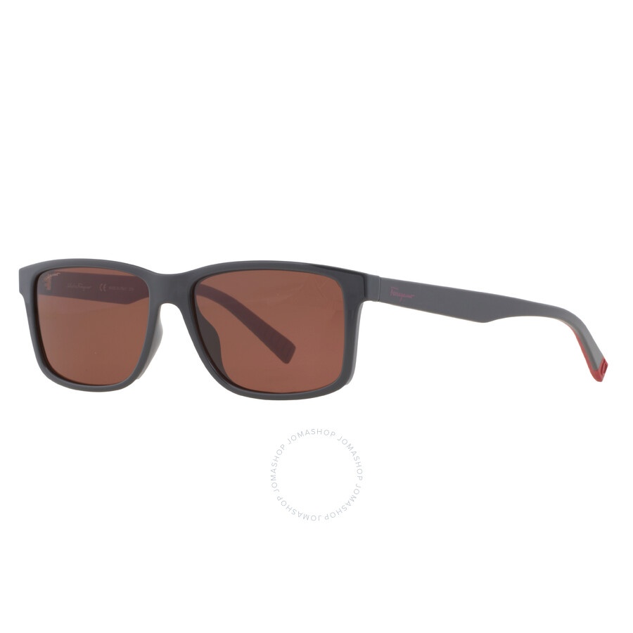 Salvatore Ferragamo Brown Rectangular Men's Sunglasses SF938S 023 57 - 3