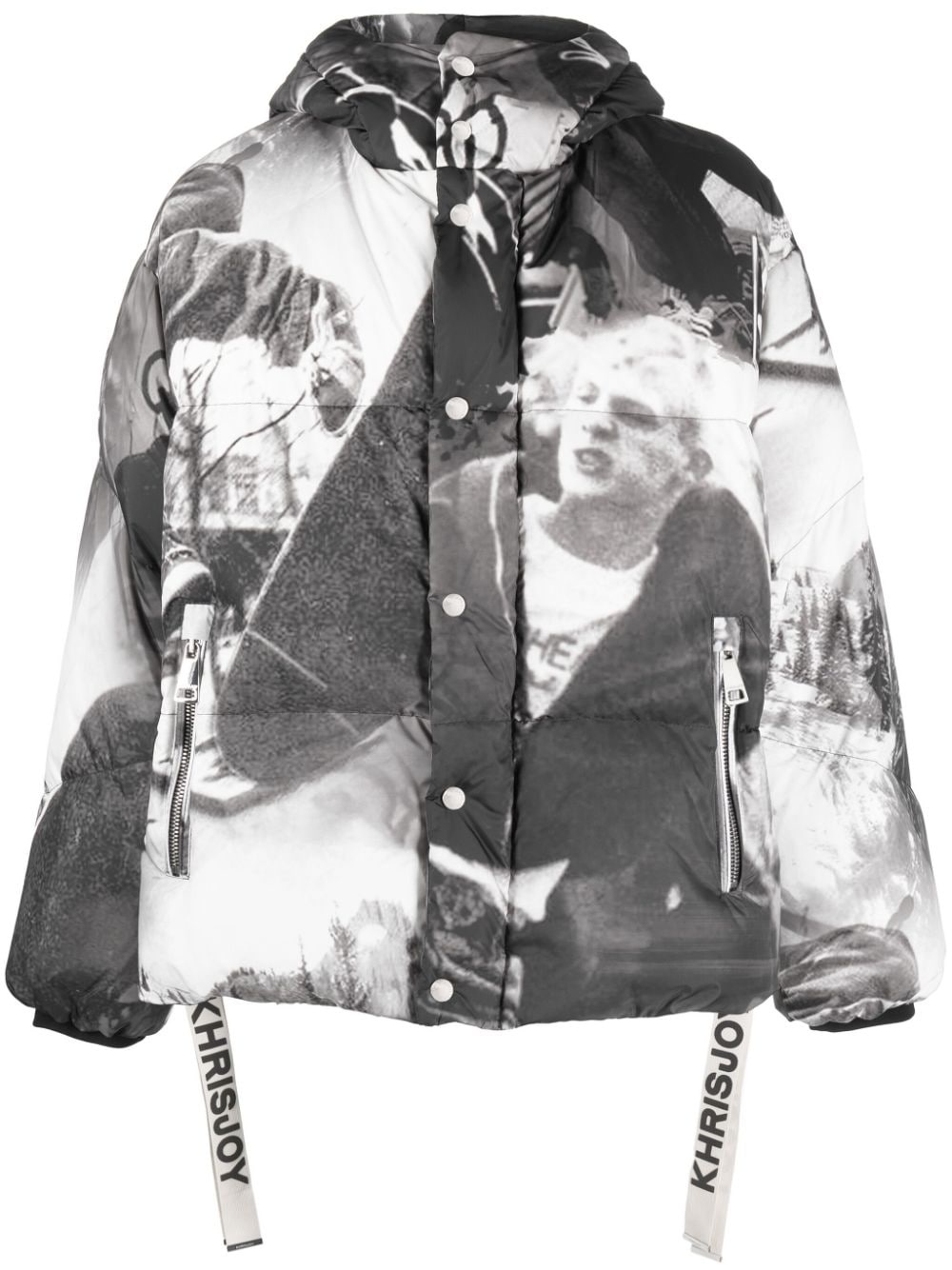 photograph-print padded jacket - 1