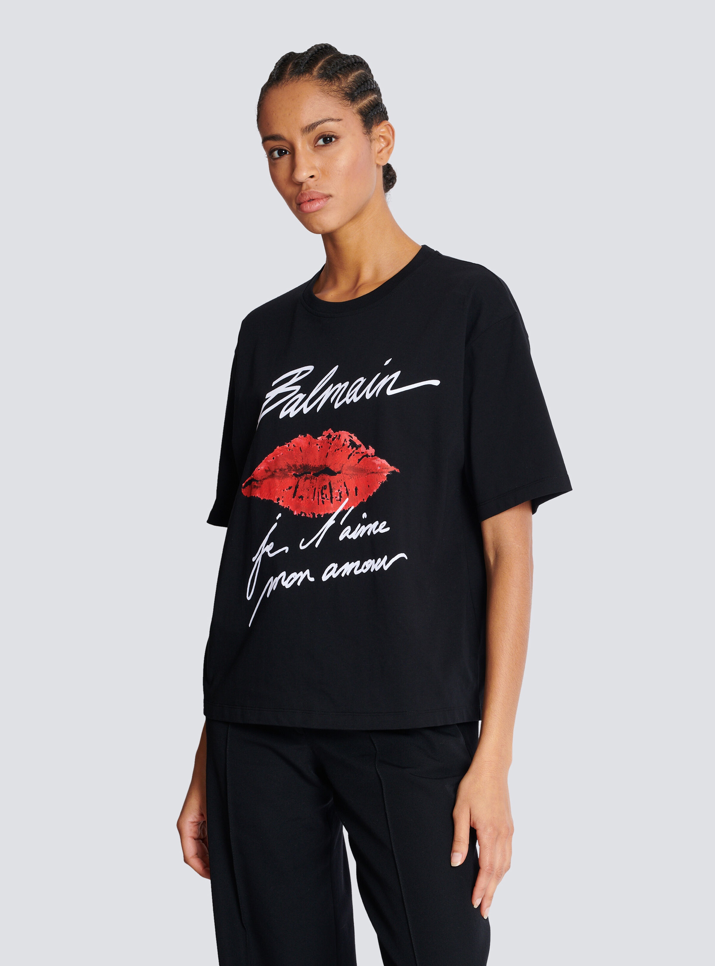 Short-sleeved T-shirt with Kiss print - 7