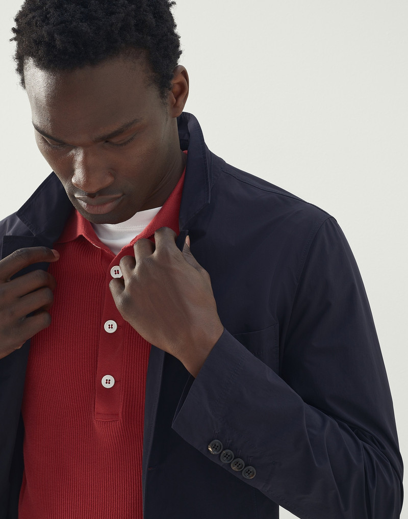 Water-resistant microfiber outerwear blazer 3