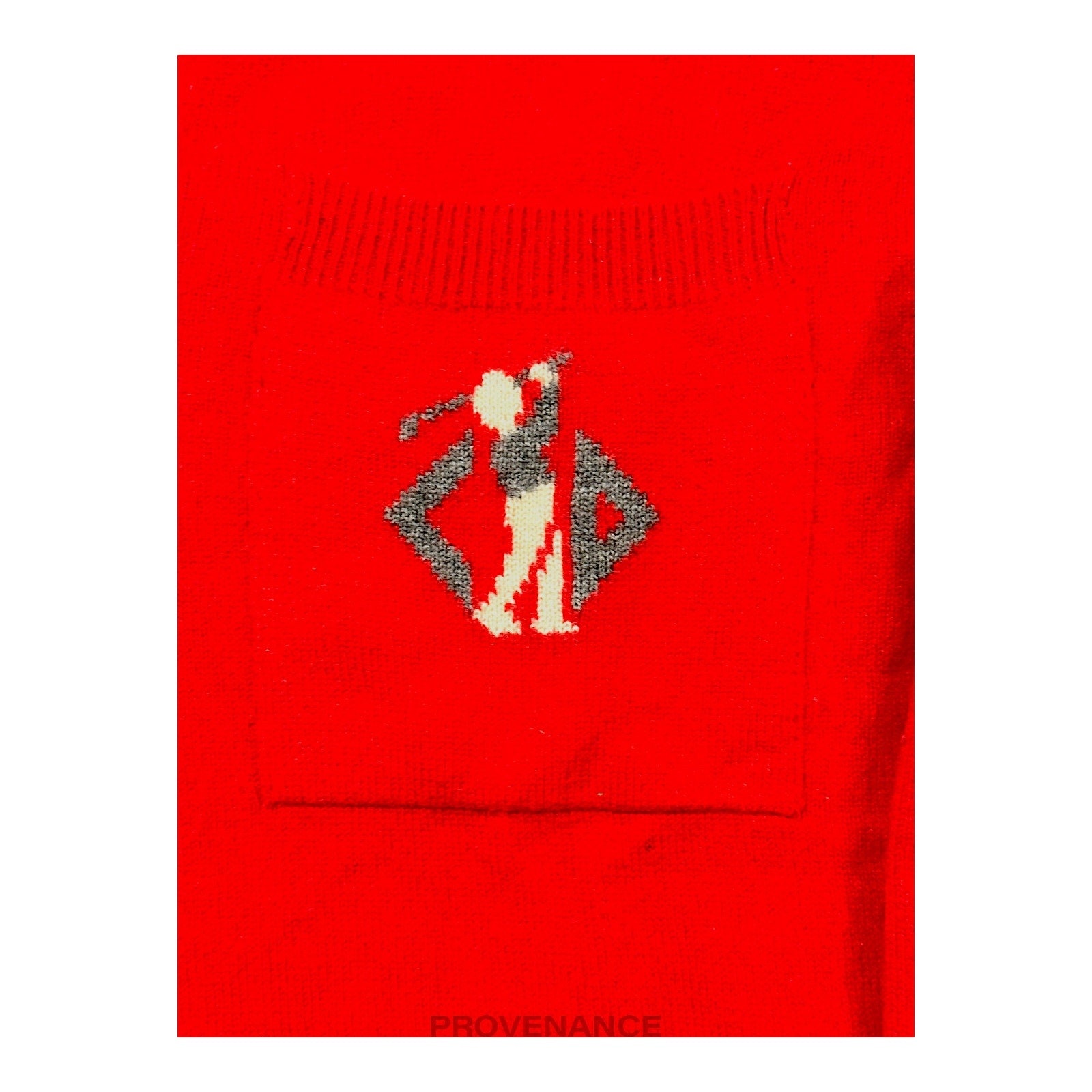 Christian Dior Sports - Christian Dior Golf Logo V Neck Sweater - Fine Wool Red S - 7