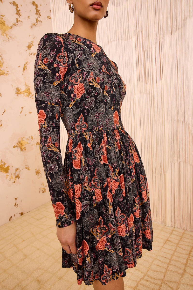 ULLA JOHNSON Bendetta Jersey Long Sleeve Mini Dress outlook