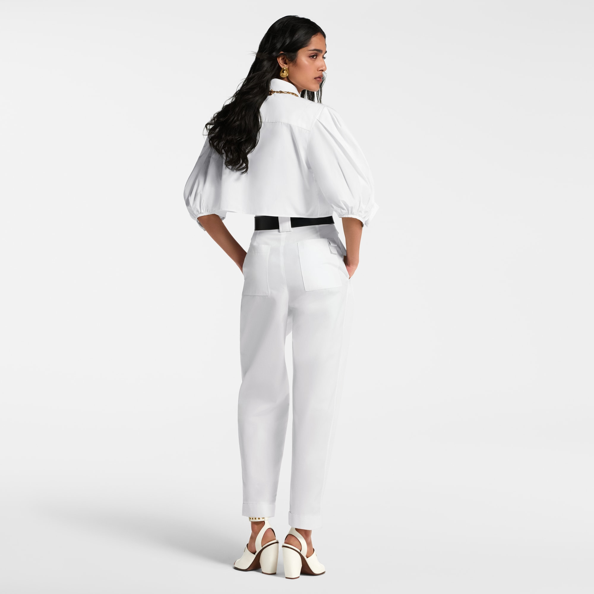 Cuffed Wide-Leg Pants - 5