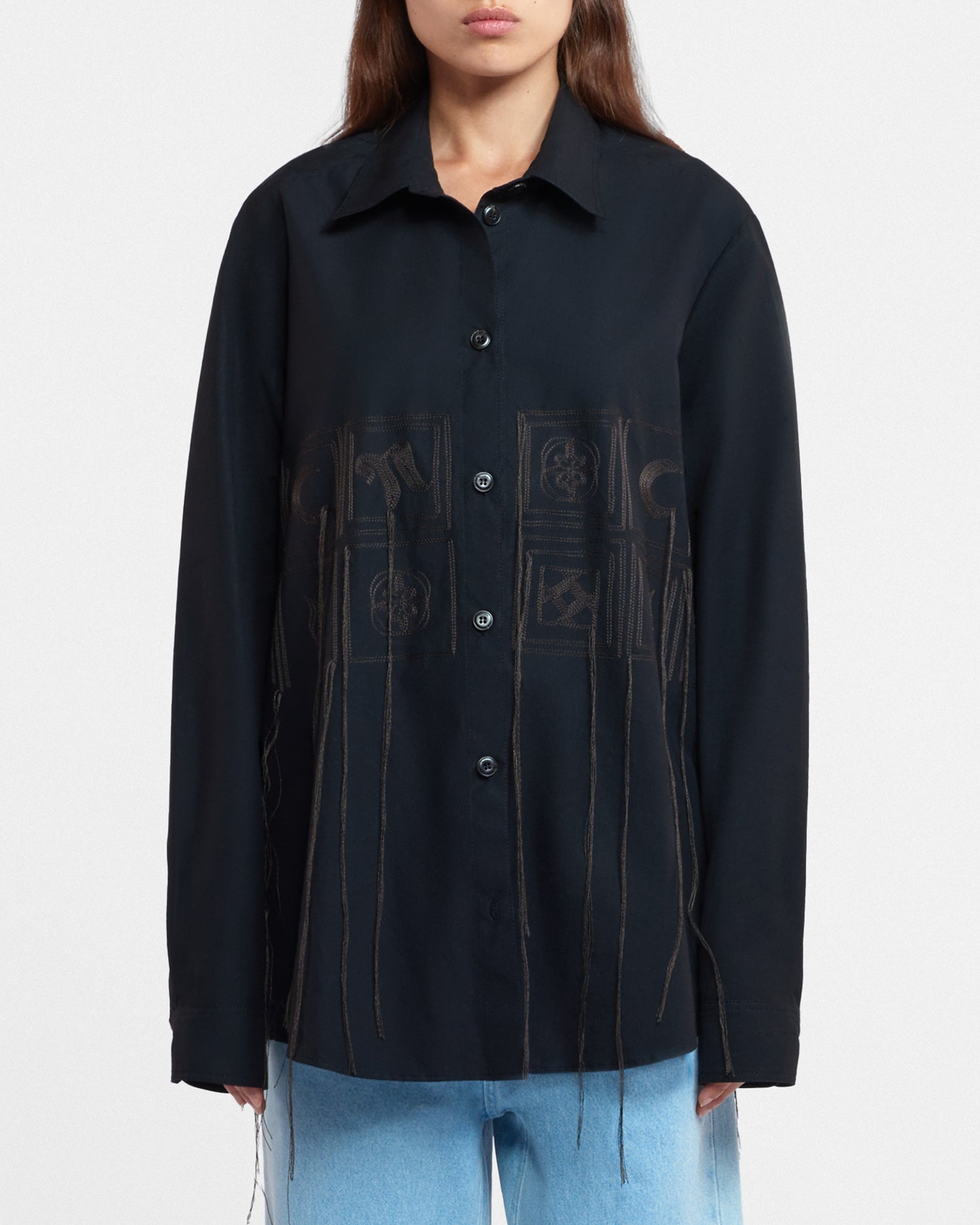 Embroidered Poplin Shirt - 6