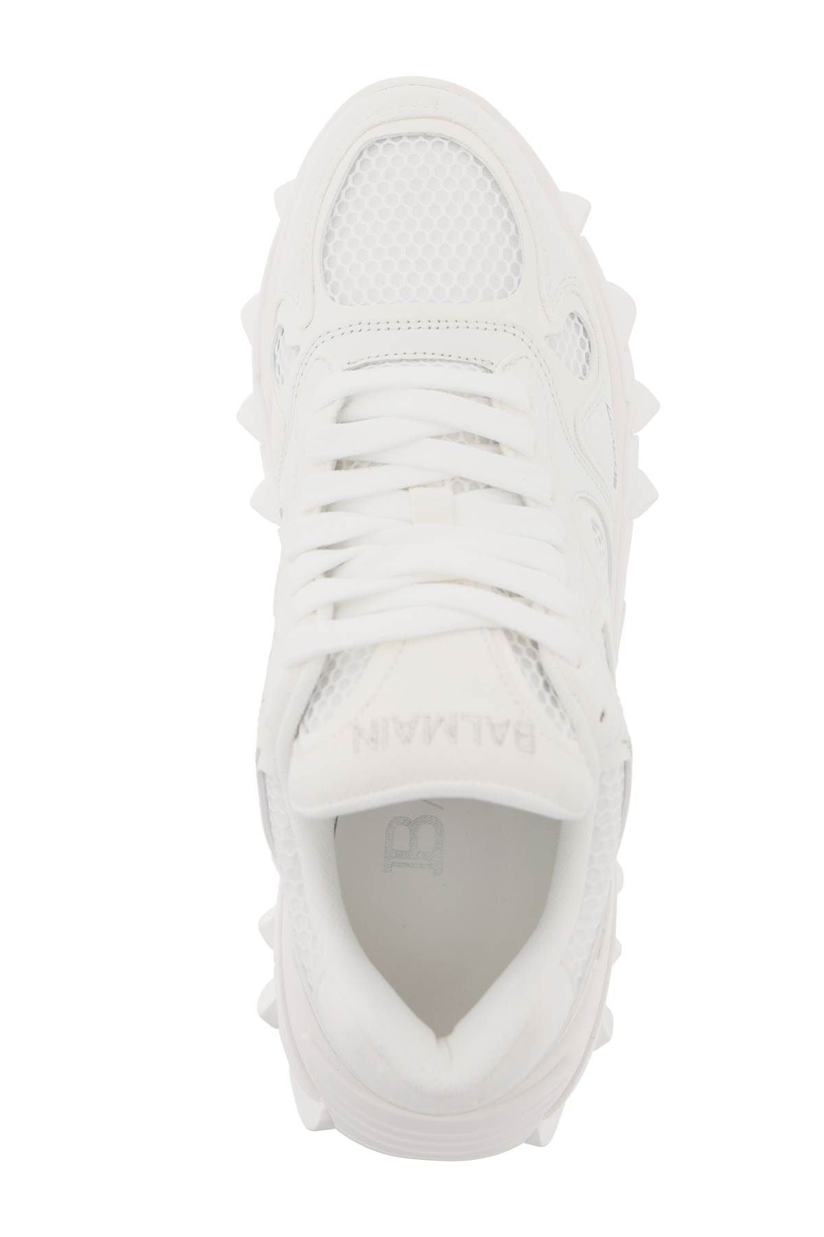 Balmain B East Leather And Mesh Sneakers - 3