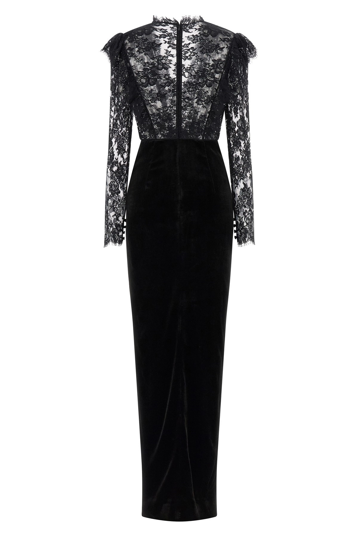 Velvet and lace dress - 3