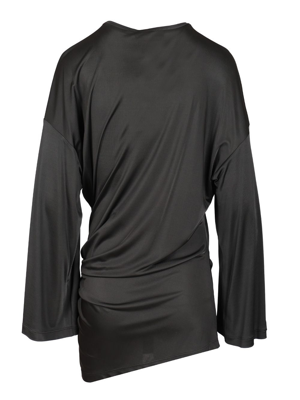Shiny Jersey Mini Dress Dresses Grey - 2