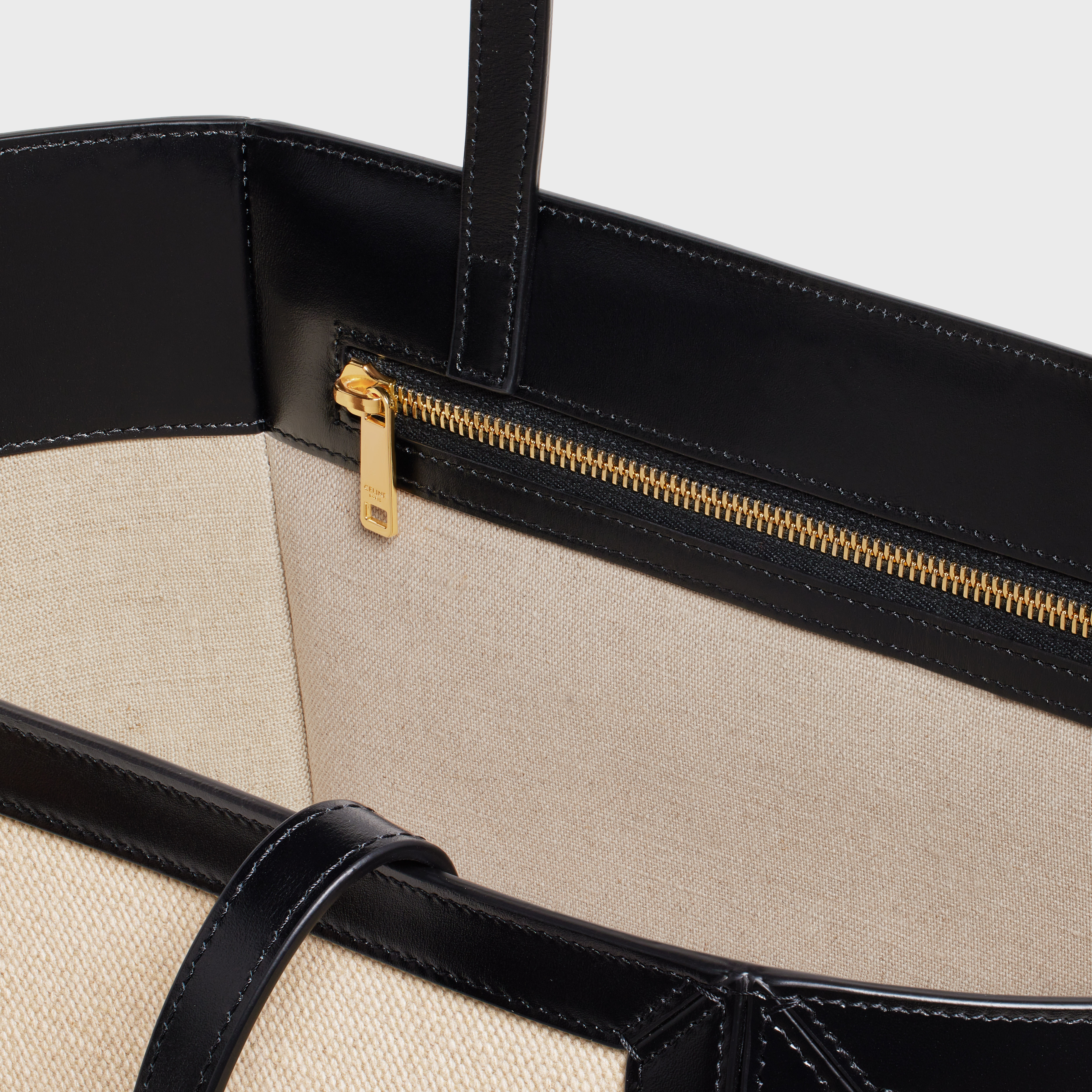 LARGE SQUARE in Textile with CELINE print & Calfskin - 4